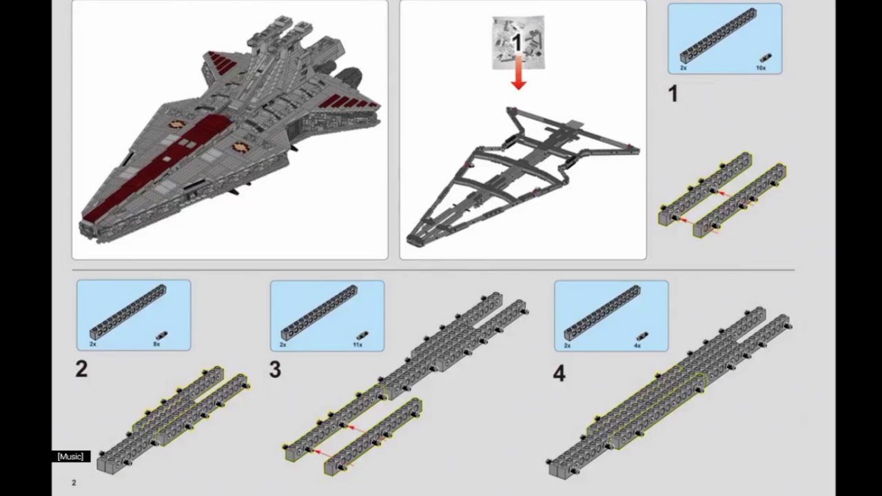 venator class star destroyer lego instructions